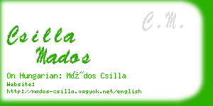 csilla mados business card